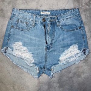 Fashion Nova High Rise Denim Shorts